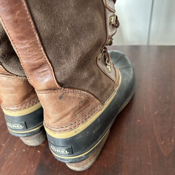 Sorel Women's Conquest Carly II waterproof Snow boots 11 Brown Suede Preppy - Picture 12 of 15